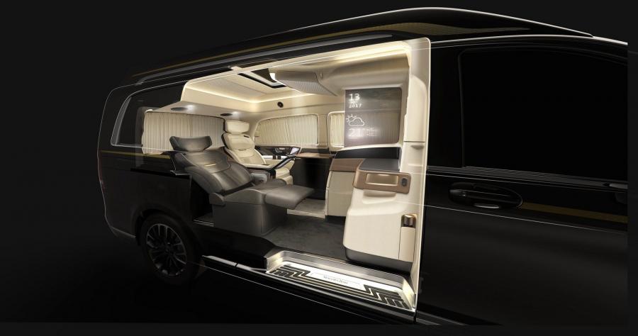 Интерьер Mercedes-Benz V260L Vulcanus by ItalDesign 2018 года  (фото 6 из 8)